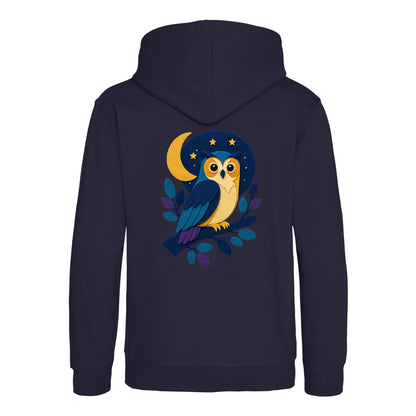 Owl in the Moonlight Kids' Hoodie - Felt & Fauna French Navy colour variant image
