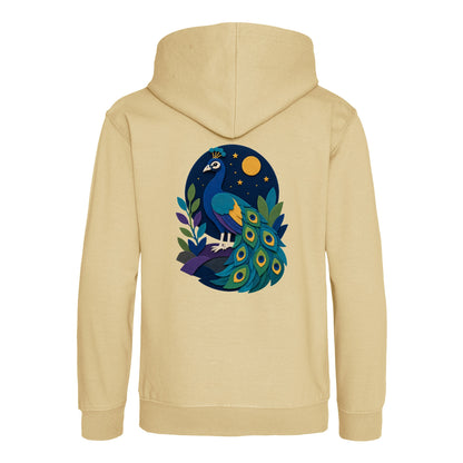 Peacock at Midnight Kids' Hoodie - Felt & Fauna Desert Sand colour variant image