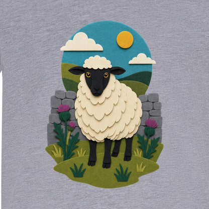 Sheep by the Stone Wall Kids' Hoodie - Felt & Fauna gallery image 2