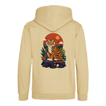Tiger at Dusk Kids' Hoodie - Felt & Fauna Desert Sand colour variant image