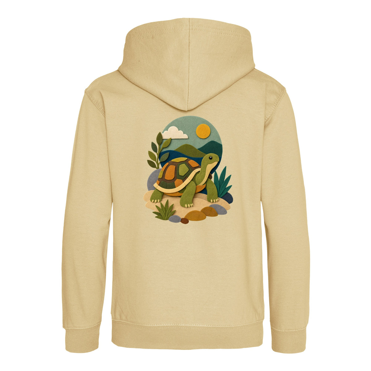 Tortoise on the Trail Kids' Hoodie - Felt & Fauna Desert Sand colour variant image