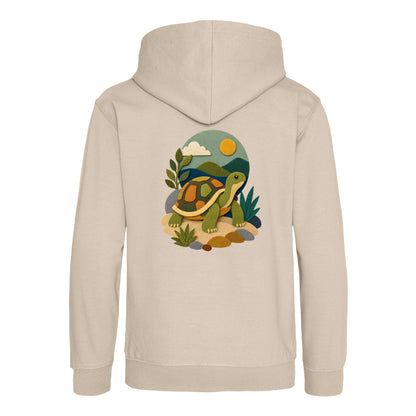 Tortoise on the Trail Kids' Hoodie - Felt & Fauna Natural Stone colour variant image