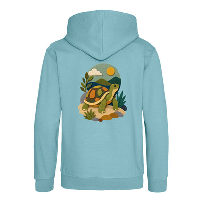 Tortoise on the Trail Kids' Hoodie - Felt & Fauna Seafoam colour variant image