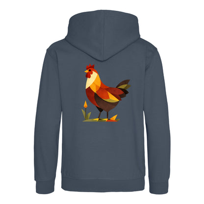 Cockerel at Dawn Kids' Hoodie - Prism Kingdom Airforce Blue colour variant image