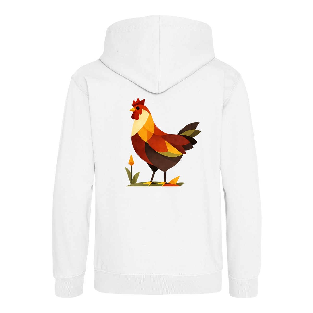 Cockerel at Dawn Kids' Hoodie - Prism Kingdom Arctic White colour variant image