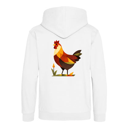 Cockerel at Dawn Kids' Hoodie - Prism Kingdom Arctic White colour variant image