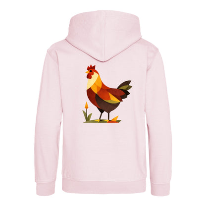 Cockerel at Dawn Kids' Hoodie - Prism Kingdom Baby Pink colour variant image