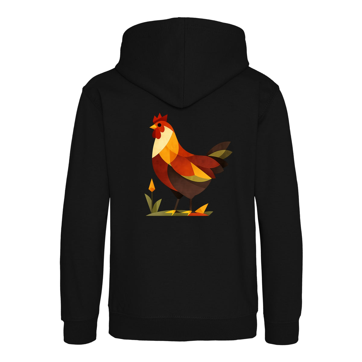 Cockerel at Dawn Kids' Hoodie - Prism Kingdom Deep Black colour variant image
