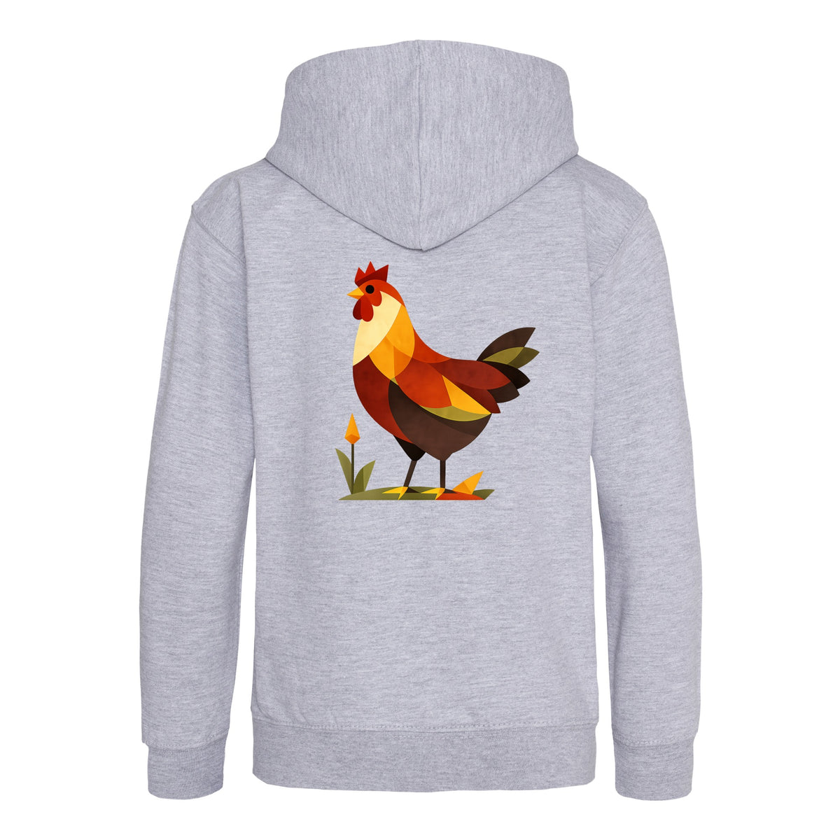 Cockerel at Dawn Kids' Hoodie - Prism Kingdom Heather Grey colour variant image