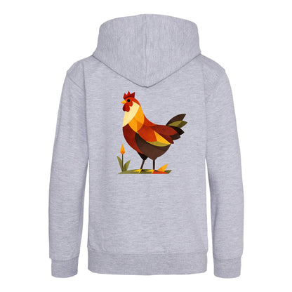 Cockerel at Dawn Kids' Hoodie - Prism Kingdom Heather Grey colour variant image