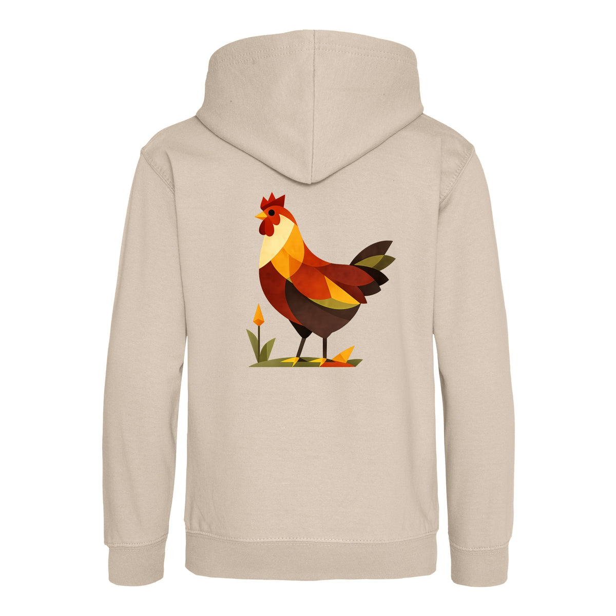 Cockerel at Dawn Kids' Hoodie - Prism Kingdom Natural Stone colour variant image