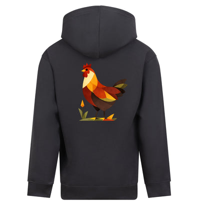 Cockerel at Dawn Kids' Hoodie - Prism Kingdom Solid Charcoal colour variant image