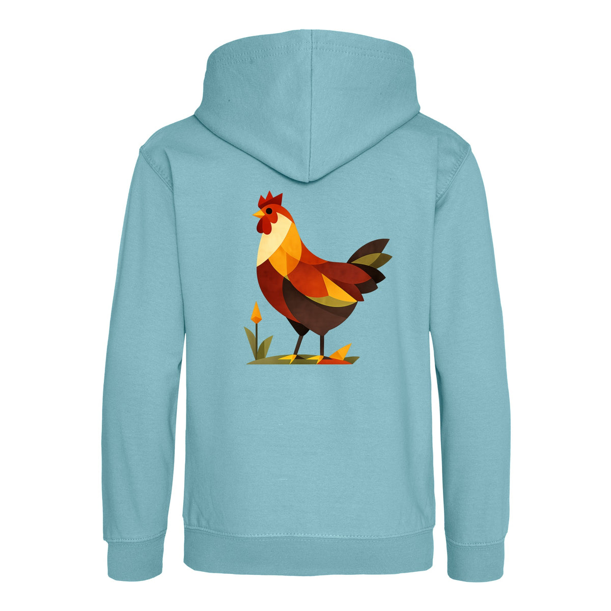 Cockerel at Dawn Kids' Hoodie - Prism Kingdom Seafoam colour variant image