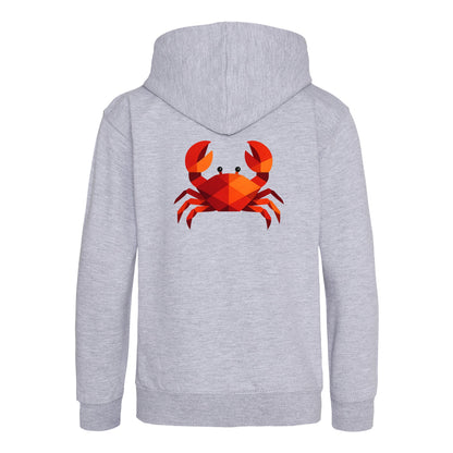 Crab in Crimson Kids' Hoodie - Prism Kingdom Heather Grey colour variant image