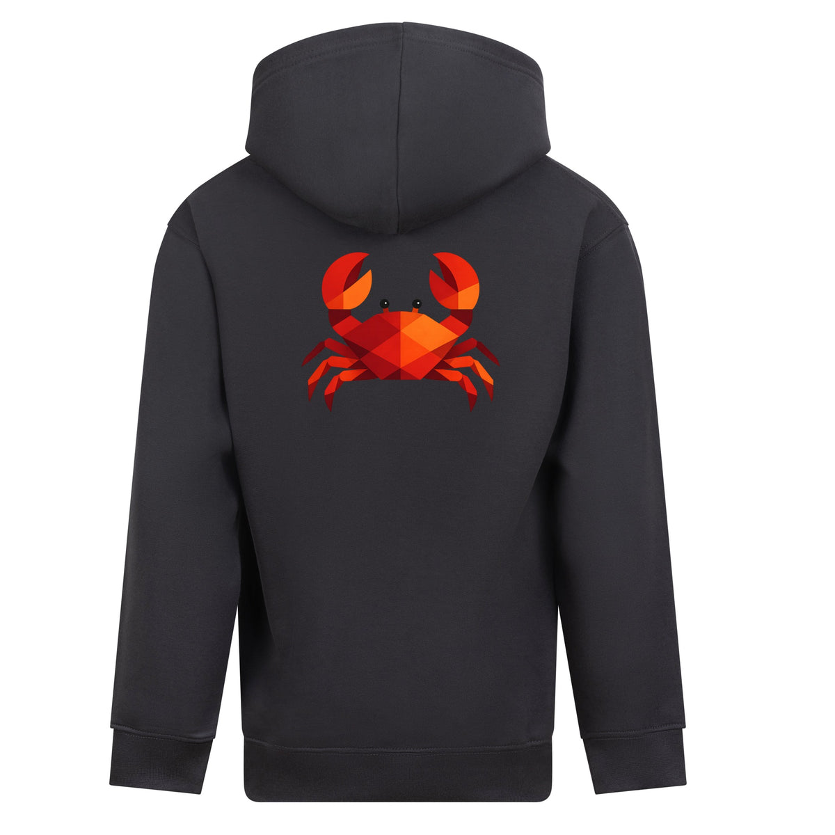 Crab in Crimson Kids' Hoodie - Prism Kingdom Solid Charcoal colour variant image