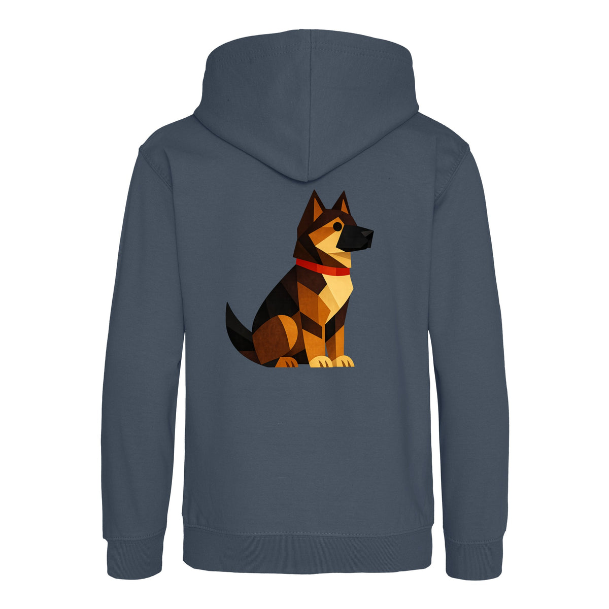 Watchful German Shepherd Kids' Hoodie - Prism Kingdom Airforce Blue colour variant image