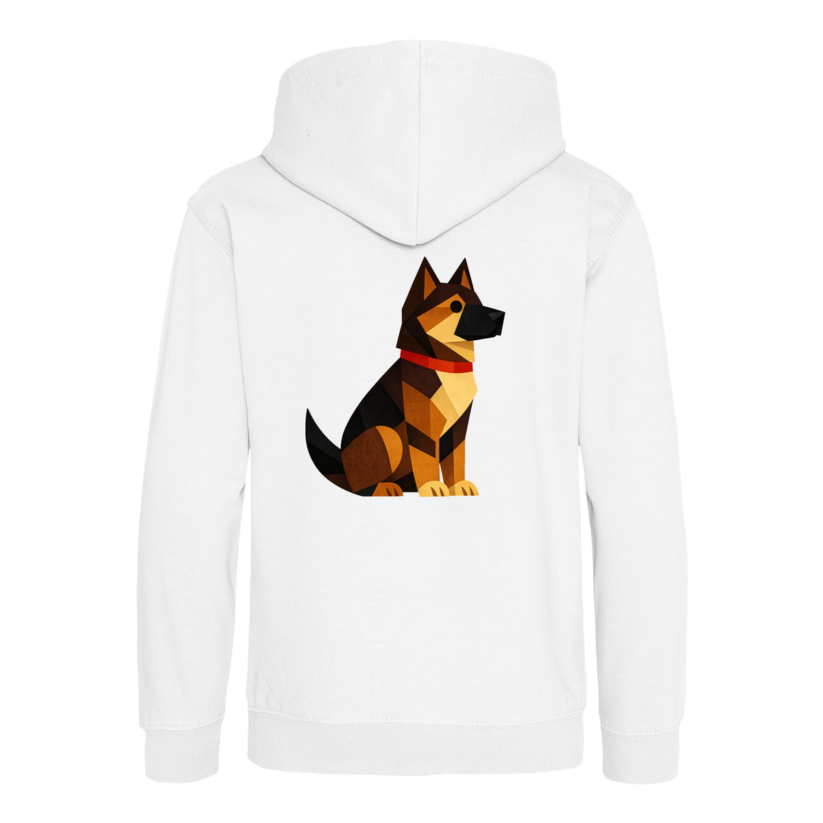 Watchful German Shepherd Kids' Hoodie - Prism Kingdom Arctic White colour variant image
