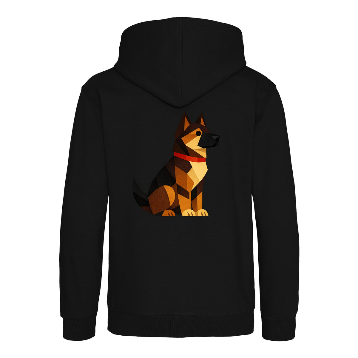 Watchful German Shepherd Kids' Hoodie - Prism Kingdom Deep Black colour variant image