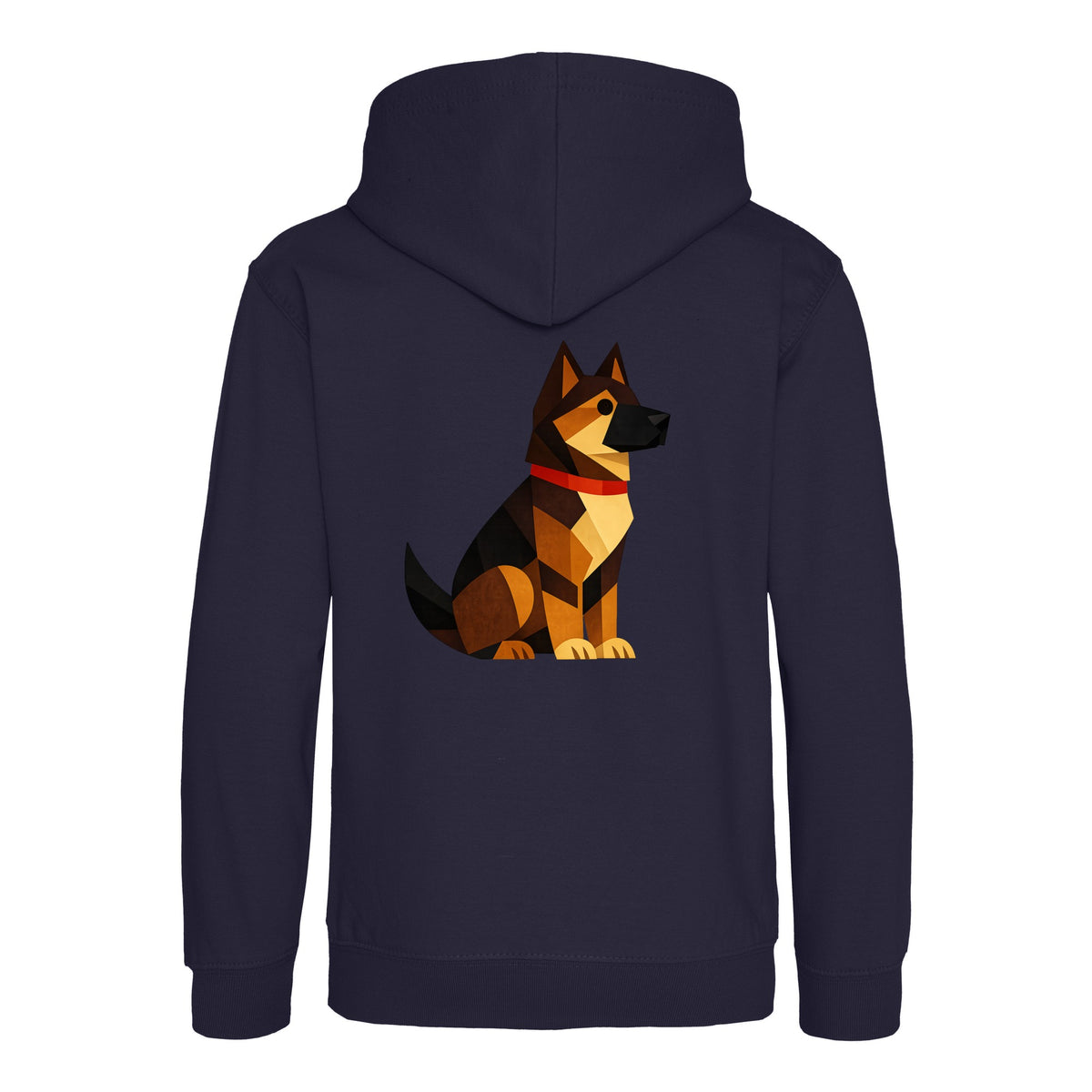 Watchful German Shepherd Kids' Hoodie - Prism Kingdom French Navy colour variant image