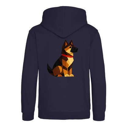 Watchful German Shepherd Kids' Hoodie - Prism Kingdom French Navy colour variant image