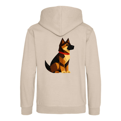 Watchful German Shepherd Kids' Hoodie - Prism Kingdom Natural Stone colour variant image
