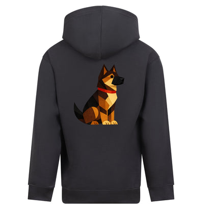 Watchful German Shepherd Kids' Hoodie - Prism Kingdom Solid Charcoal colour variant image