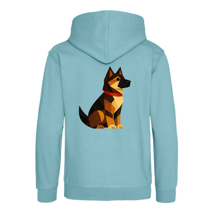 Watchful German Shepherd Kids' Hoodie - Prism Kingdom Seafoam colour variant image