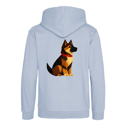 Watchful German Shepherd Kids' Hoodie - Prism Kingdom Sky Blue colour variant image