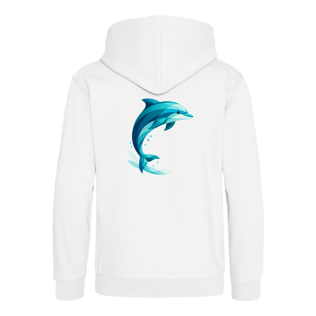 Dolphin in Motion Kids' Hoodie - Prism Kingdom Arctic White colour variant image