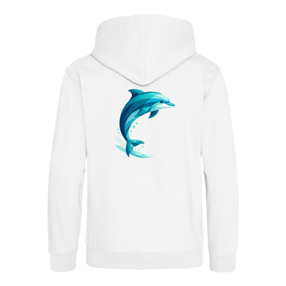Dolphin in Motion Kids' Hoodie - Prism Kingdom Arctic White colour variant image