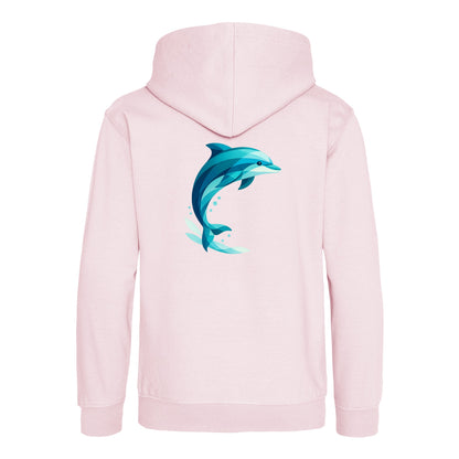 Dolphin in Motion Kids' Hoodie - Prism Kingdom Baby Pink colour variant image