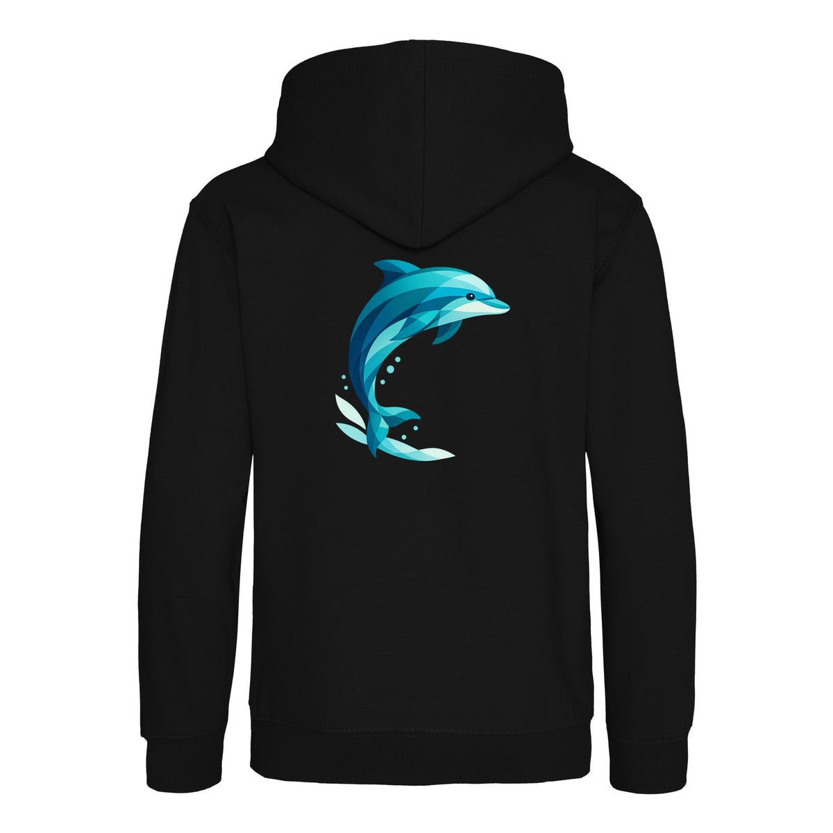 Dolphin in Motion Kids' Hoodie - Prism Kingdom Deep Black colour variant image