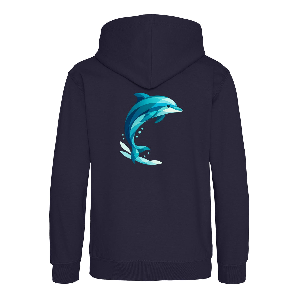 Dolphin in Motion Kids' Hoodie - Prism Kingdom French Navy colour variant image