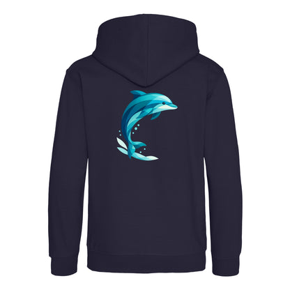 Dolphin in Motion Kids' Hoodie - Prism Kingdom French Navy colour variant image