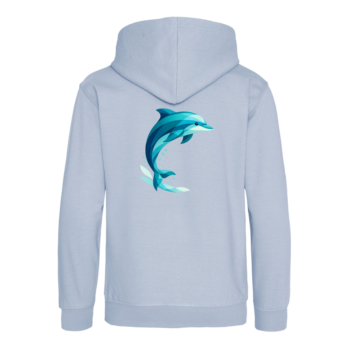 Dolphin in Motion Kids' Hoodie - Prism Kingdom Sky Blue colour variant image