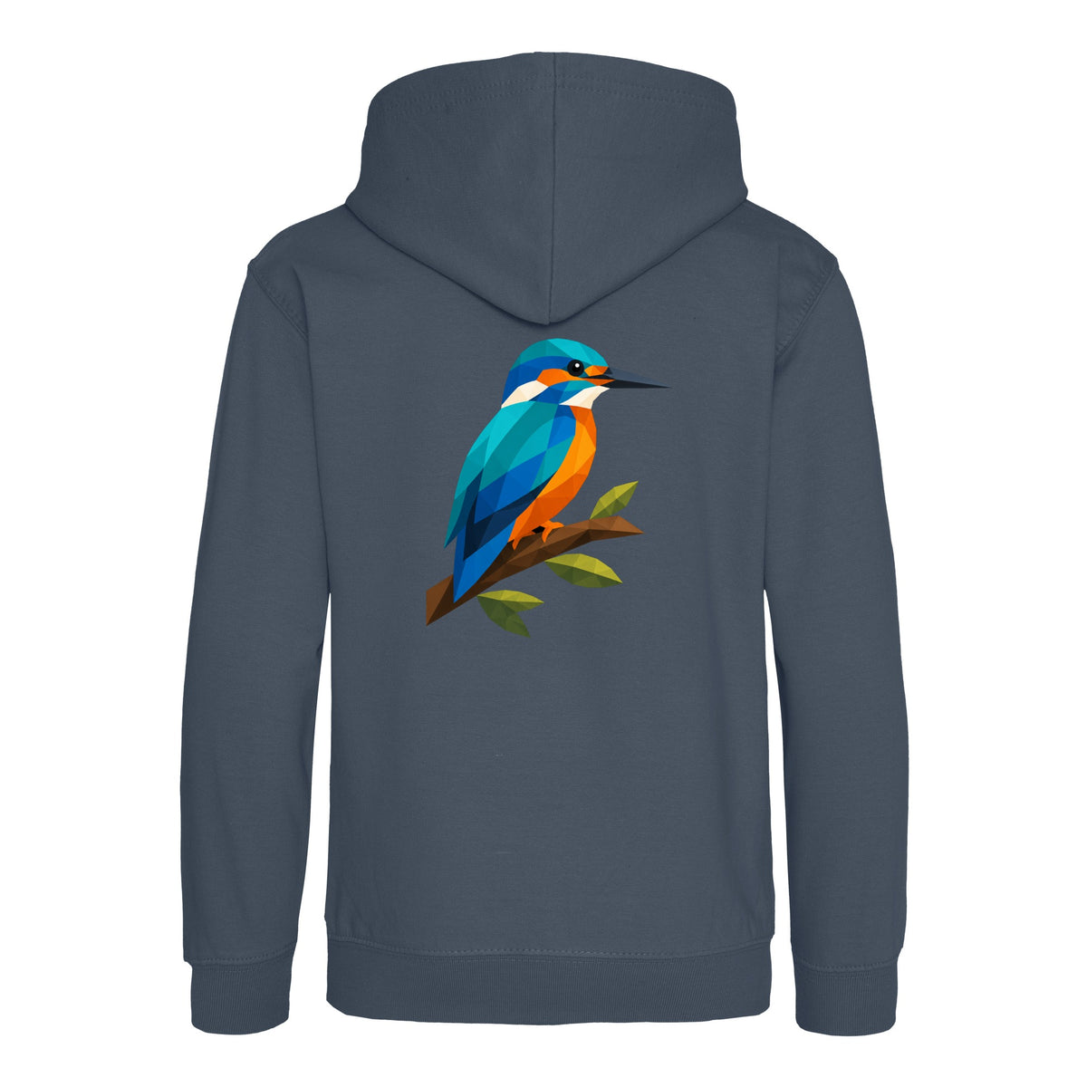 Kingfisher Among Reeds Kids' Hoodie - Prism Kingdom Airforce Blue colour variant image