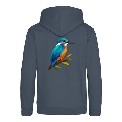 Kingfisher Among Reeds Kids' Hoodie - Prism Kingdom Airforce Blue colour variant image