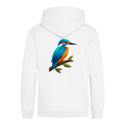 Kingfisher Among Reeds Kids' Hoodie - Prism Kingdom Arctic White colour variant image