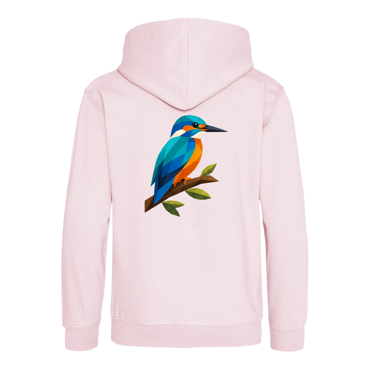 Kingfisher Among Reeds Kids' Hoodie - Prism Kingdom Baby Pink colour variant image