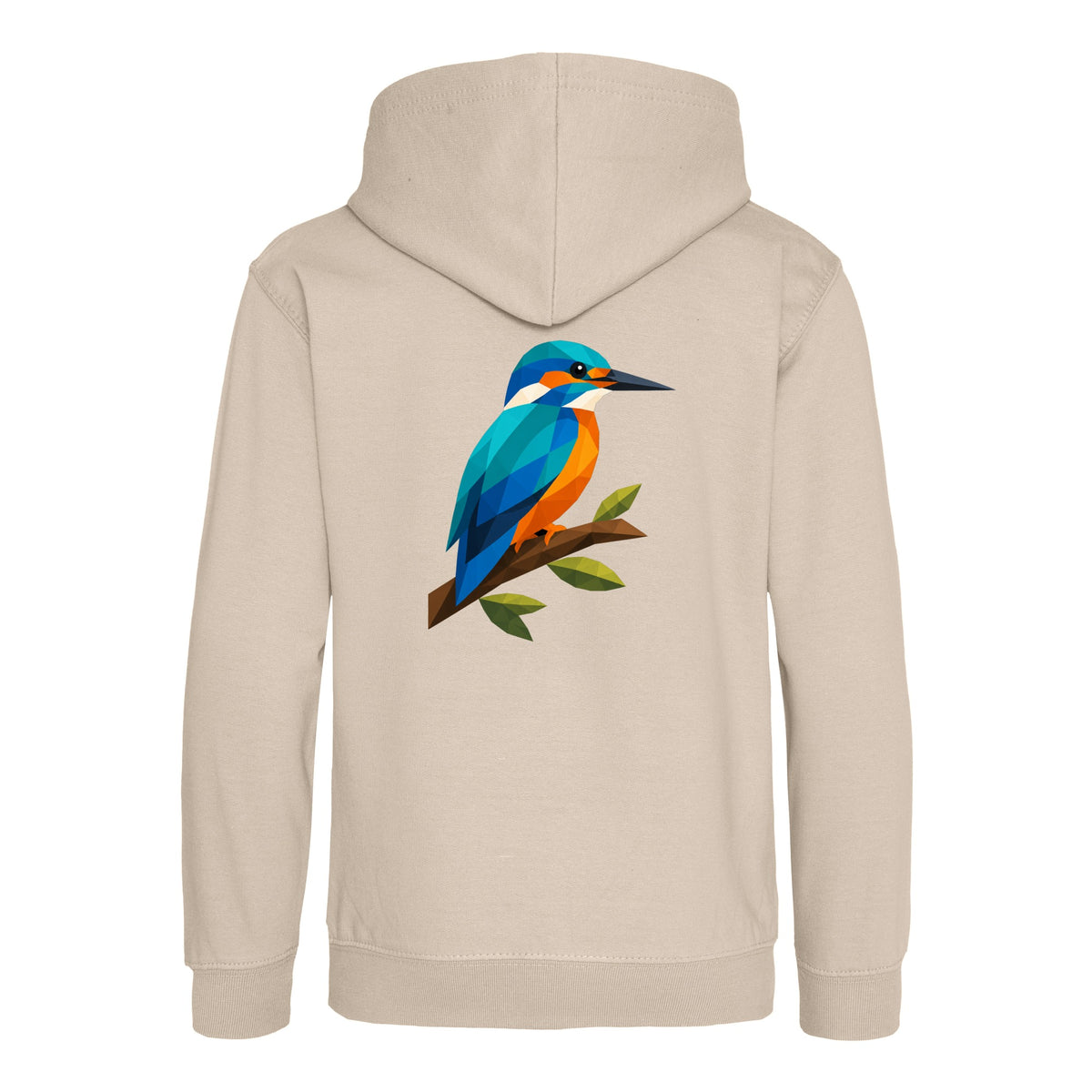 Kingfisher Among Reeds Kids' Hoodie - Prism Kingdom Natural Stone colour variant image
