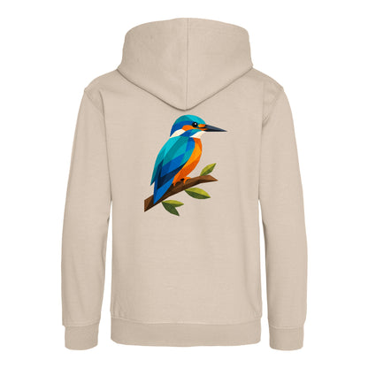 Kingfisher Among Reeds Kids' Hoodie - Prism Kingdom Natural Stone colour variant image