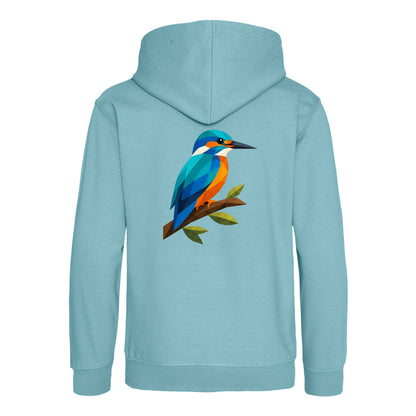 Kingfisher Among Reeds Kids' Hoodie - Prism Kingdom Seafoam colour variant image