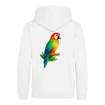 Radiant Macaw Kids' Hoodie - Prism Kingdom Arctic White colour variant image
