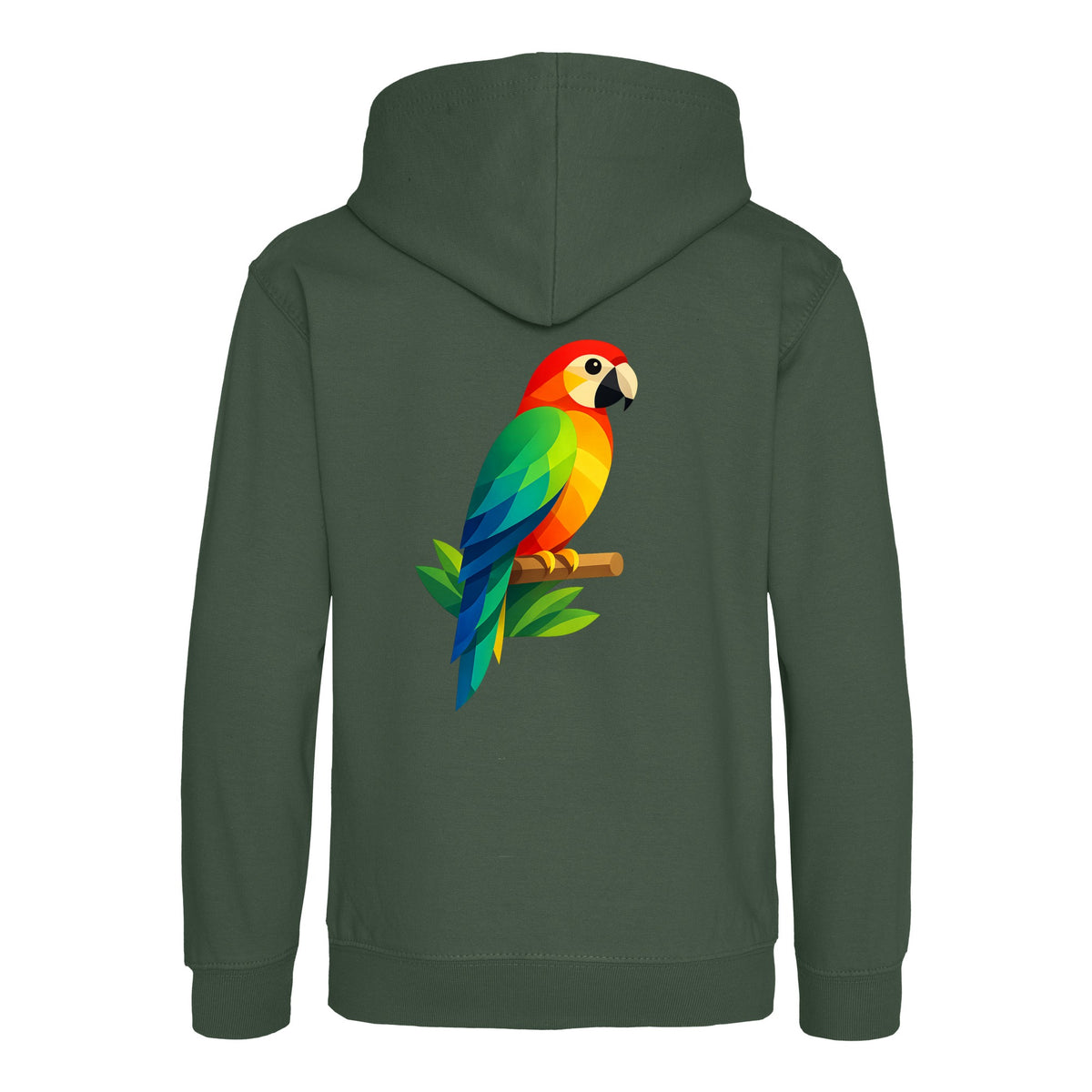 Radiant Macaw Kids' Hoodie - Prism Kingdom Bottle Green colour variant image