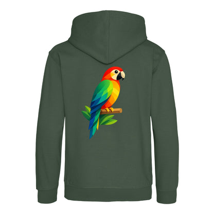 Radiant Macaw Kids' Hoodie - Prism Kingdom Bottle Green colour variant image