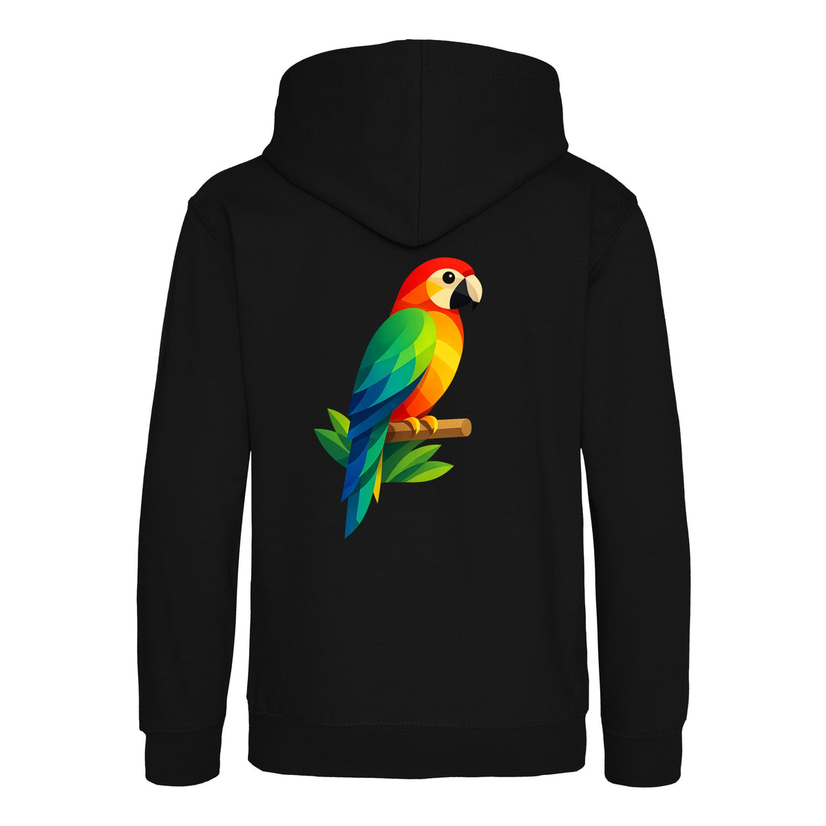 Radiant Macaw Kids' Hoodie - Prism Kingdom Deep Black colour variant image