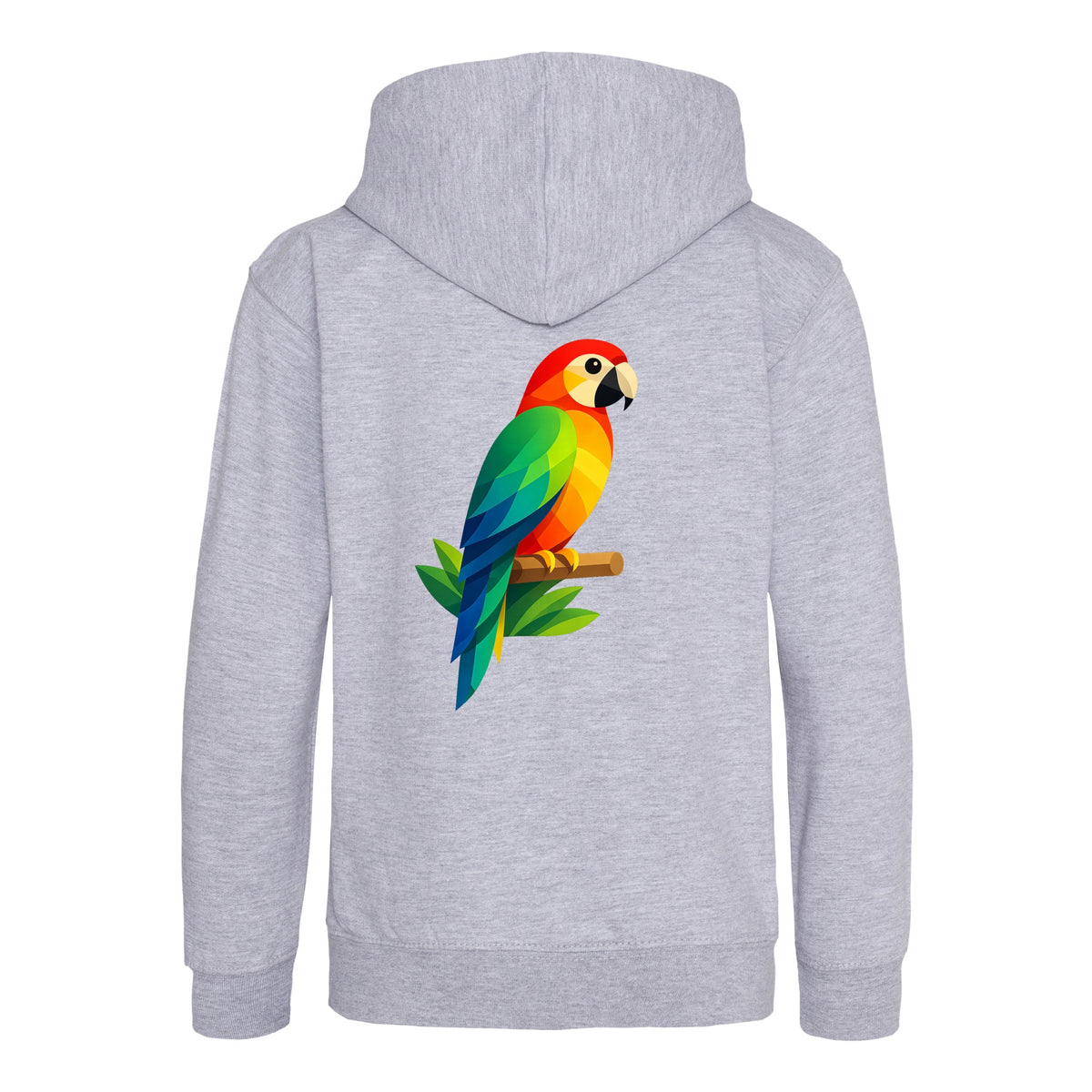 Radiant Macaw Kids' Hoodie - Prism Kingdom Heather Grey colour variant image