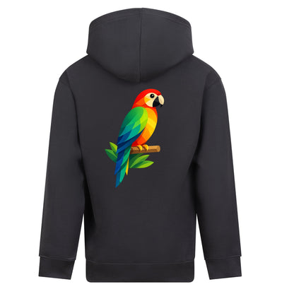 Radiant Macaw Kids' Hoodie - Prism Kingdom Solid Charcoal colour variant image