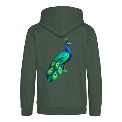 Peacock in Prism Kids' Hoodie - Prism Kingdom Bottle Green colour variant image