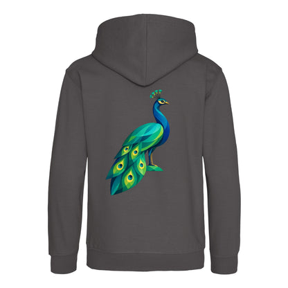 Peacock in Prism Kids' Hoodie - Prism Kingdom Charcoal colour variant image